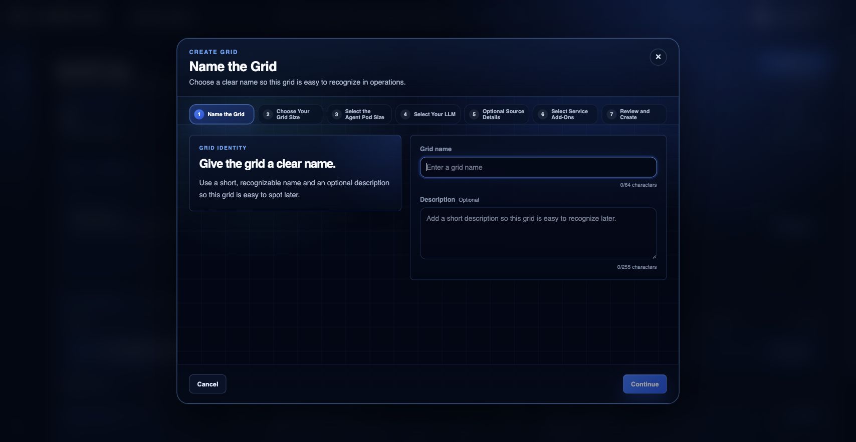 Create a basic grid with the wizard